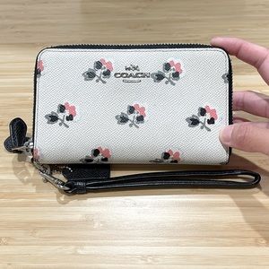 COACH Medium Floral Print Zip Around Wallet